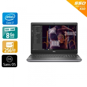 Dell Precision 7550 15,5" i7 Gen 10 - 8Go RAM 256Go SSD Sans Os