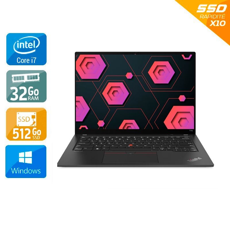 Lenovo ThinkPad T14s Gen 1 14" i7 Gen 10 - 32Go RAM 512Go SSD Windows 11