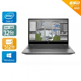 HP ZBook Fury G8 15,3" i7 Gen 11 - 32Go RAM 512Go SSD Windows 11